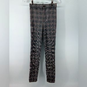 ⭐3/$30 Garage Juniors Grey Plaid Pants Trousers Elastic Waist S